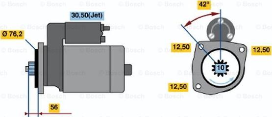 BOSCH 0 001 122 400 - Стартер autosila-amz.com