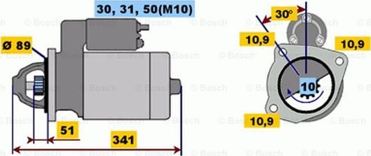 BOSCH 0 001 368 044 - Стартер autosila-amz.com