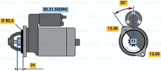 BOSCH 0 001 368 046 - Стартер autosila-amz.com