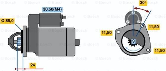 BOSCH 0 001 368 005 - Стартер autosila-amz.com