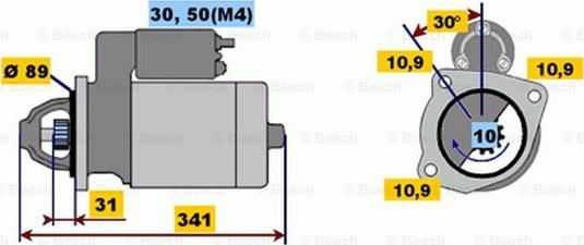 BOSCH 0 001 368 016 - Стартер autosila-amz.com