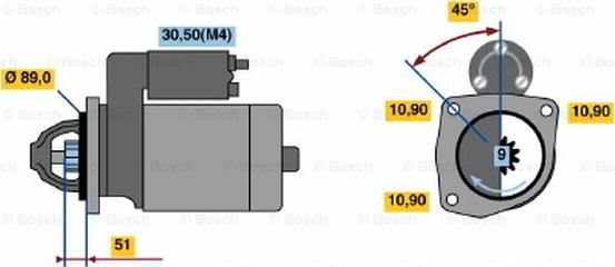 BOSCH 0 001 367 068 - Стартер autosila-amz.com