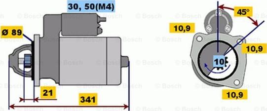 BOSCH 0 001 367 063 - Стартер autosila-amz.com