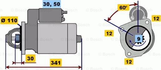 BOSCH 0 001 367 082 - Стартер autosila-amz.com