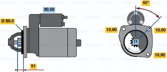 BOSCH 0 986 013 700 - Стартер autosila-amz.com