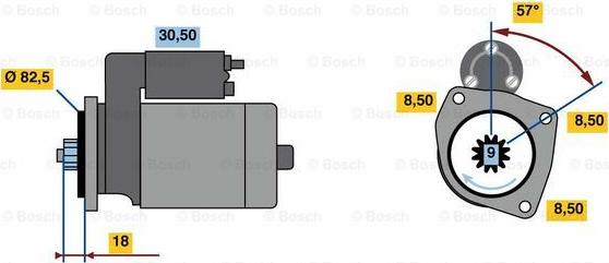 BOSCH 0 001 312 108 - Стартер autosila-amz.com