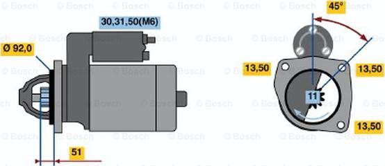 BOSCH 0 001 371 014 - Стартер autosila-amz.com