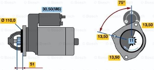 BOSCH 0 001 372 007 - Стартер autosila-amz.com