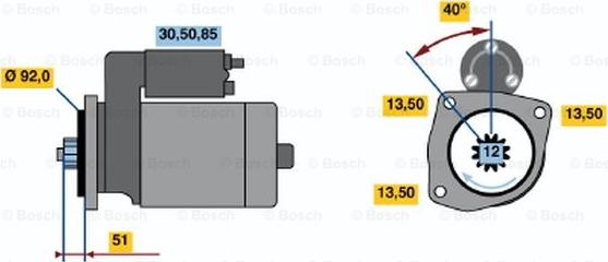 BOSCH 0 001 241 005 - Стартер autosila-amz.com