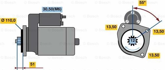 BOSCH 0 001 241 119 - Стартер autosila-amz.com