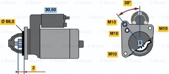 BOSCH 0 001 208 517 - Стартер autosila-amz.com