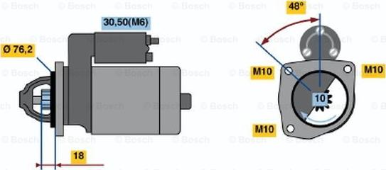 BOSCH 0 001 218 728 - Стартер autosila-amz.com