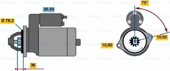 BOSCH 0 001 212 208 - Стартер autosila-amz.com