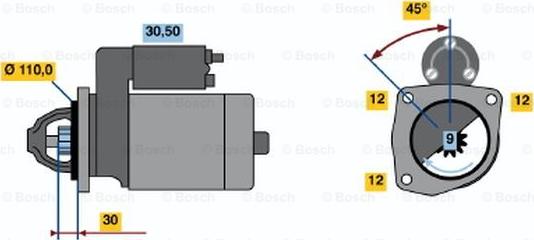 BOSCH 0 001 230 023 - Starter Iveco 3.0 kw autosila-amz.com