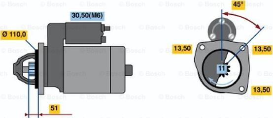 BOSCH 0 001 231 013 - Стартер autosila-amz.com