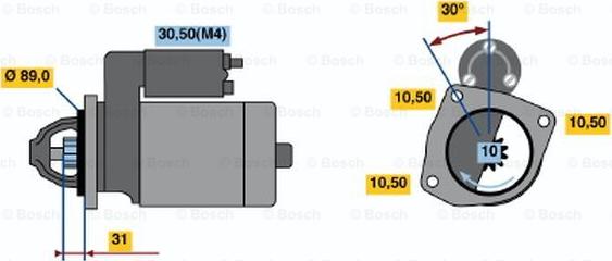 BOSCH 0 001 368 081 - Стартер autosila-amz.com