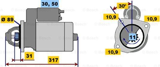 BOSCH 0 001 231 023 - Стартер autosila-amz.com