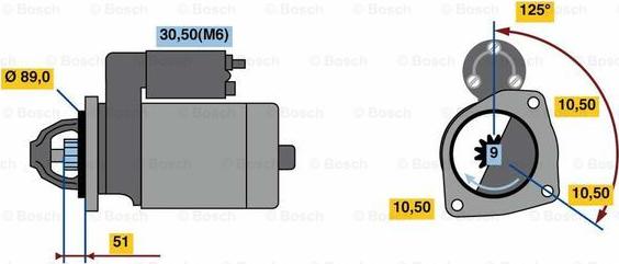 BOSCH 0 001 231 133 - Стартер !HE95-M 24V (R) 4kW z9 CR D89 \MAN, MB autosila-amz.com