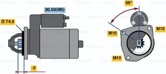 BOSCH 0 001 223 001 - Стартер autosila-amz.com