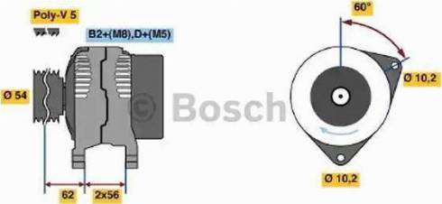 BOSCH 0 124 515 085 - Генератор autosila-amz.com