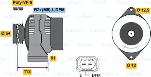 BOSCH 0 124 425 059 - Генератор autosila-amz.com