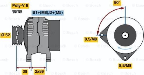 BOSCH 0 124 515 090 - Генератор autosila-amz.com