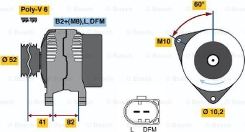 BOSCH 0 124 515 015 - Генератор autosila-amz.com