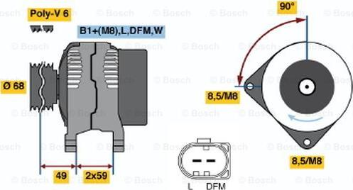 BOSCH 0 124 515 035 - Генератор autosila-amz.com