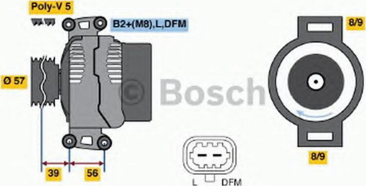 BOSCH 0 124 515 033 - Генератор autosila-amz.com