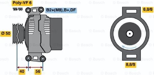 BOSCH 0 124 515 115 - Генератор autosila-amz.com