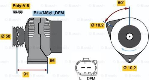 BOSCH 0 124 515 130 - Генератор autosila-amz.com