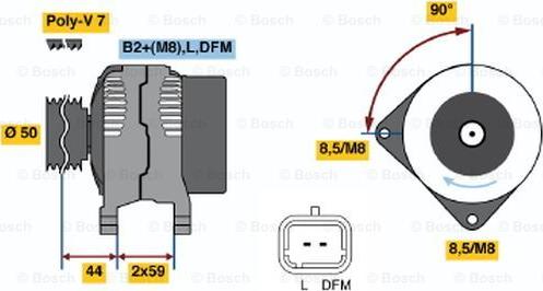 BOSCH 0 124 525 044 - Генератор autosila-amz.com