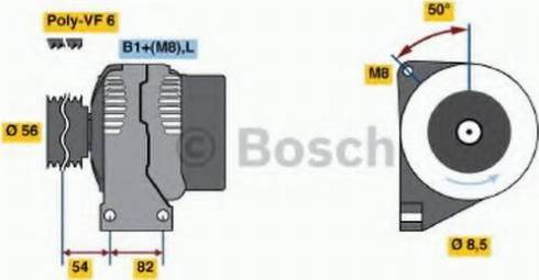 BOSCH 0 124 525 014 - Генератор autosila-amz.com