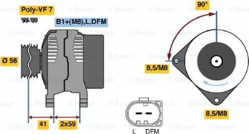 BOSCH 0 986 047 450 - Генератор autosila-amz.com