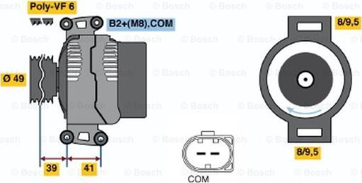 BOSCH 0 124 525 059 - Генератор autosila-amz.com