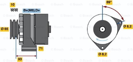 BOSCH 0 120 469 993 - Генератор autosila-amz.com