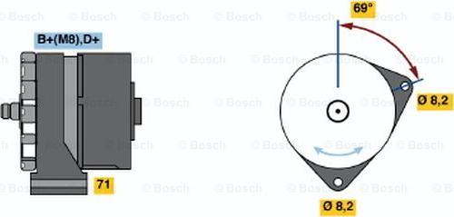 BOSCH 0 120 469 992 - Генератор autosila-amz.com