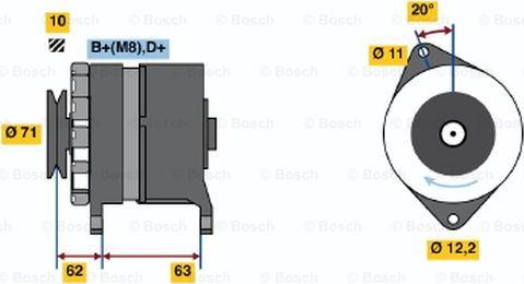 BOSCH 0 986 035 020 - Генератор autosila-amz.com