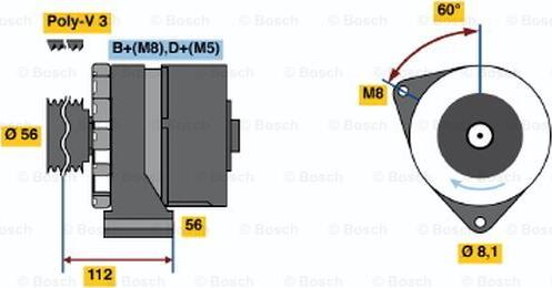 BOSCH 0 120 469 012 - Генератор autosila-amz.com