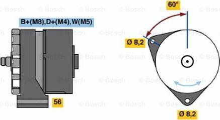 BOSCH 0 120 469 519 - Генератор autosila-amz.com