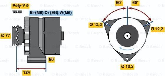 BOSCH 0 120 468 143 - Генератор autosila-amz.com