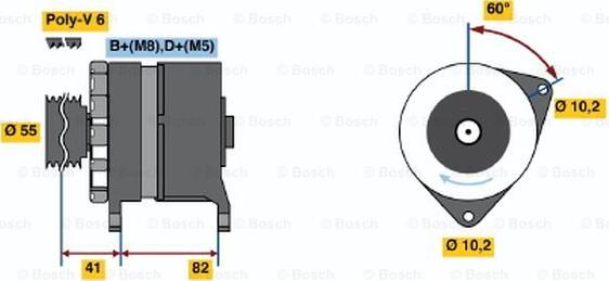 BOSCH 0 120 468 134 - Генератор autosila-amz.com