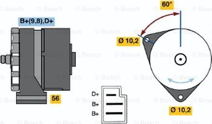 BOSCH 0 120 489 025 - Генератор autosila-amz.com