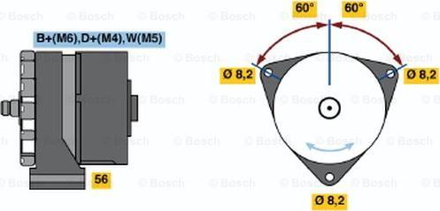 BOSCH 0 120 489 023 - Генератор autosila-amz.com