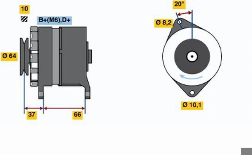 BOSCH 0 120 489 190 - Генератор autosila-amz.com