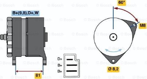 BOSCH 0 120 489 244 - Генератор autosila-amz.com