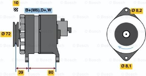 BOSCH 0 120 488 009 - Генератор autosila-amz.com