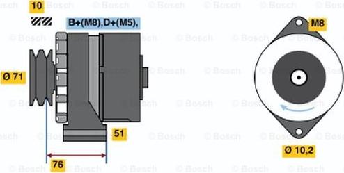 BOSCH 0 120 488 303 - Генератор autosila-amz.com