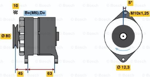 BOSCH 0 120 488 280 - Генератор autosila-amz.com