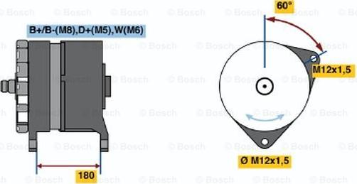 BOSCH 0 120 689 555 - Генератор autosila-amz.com